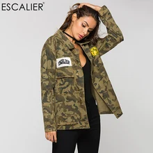 ESCALIER, модные весенние парки, куртки для женщин, армейский зеленый камуфляж, военные вышитые куртки, женские пальто, Осенние