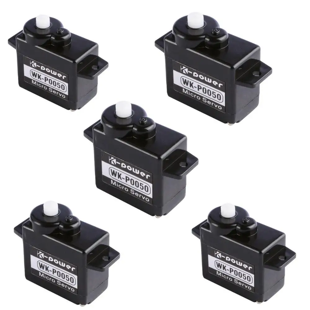 5 шт. K-power P0050 Аналоговый сервопривод пластиковый зубчатый без сердечника