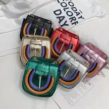 Новые летние одно плечо диагональ цепи мешок мило радуга блокировки прилив мальчиков и девочек Сумка A230