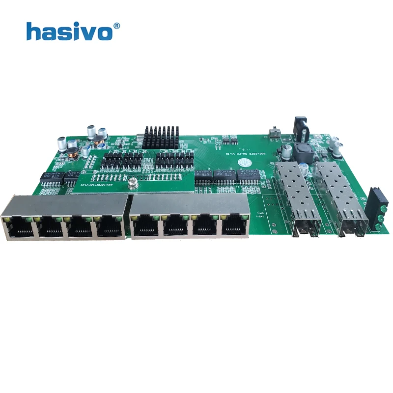 

Reverse PoE switch 8x10M/100M/1000M Port & 2 SFP Gigabit Ethernet switch PCB motherboard