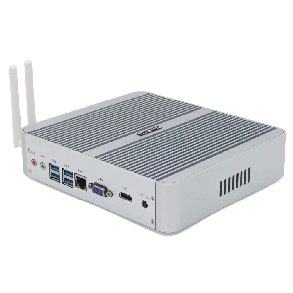 HYSTOU Intel Core i5 8250U i3 7100U i5 7200U I7 5550U Kaby Lake sin ventilador Mini PC Windows Gráficos HD Intel 620 Mini computadora