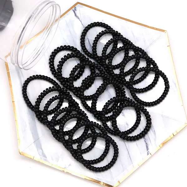 diameter 4.5cm 20pcs Новое поступление корейские консервированные телефонные линии кольца для волос радужного цвета милые девушки эластичные волосы веревки аксессуары для волос - Цвет: diameter 4.5cm 20pcs