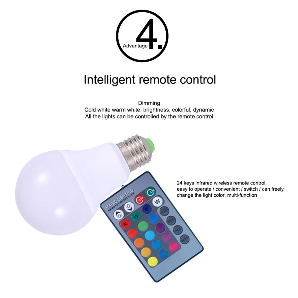 

8 11 W LED Multicolor Smart Light Bulbs Cellphone WiFi Voice Control RGB Energy Saving Dimming Bulb work with Alexa Google Home