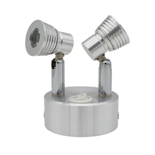 Портативная лампа для подзарядки, вращающиеся ювелирные изделия жемчужные часы, лампа для аккумулятора, 2 Вт 6 Вт двухголовная Беспроводная лампа с акцентом