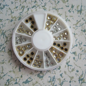 

12wheels/lot OD-133 Free Shipping 3D Mix Rhinestone Decoration in wheel Shiny Nail Decoration