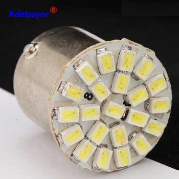 

20 pcs/lot 1156 BA15S P21w 22 smd 22 Leds light 3014 SMD Car led Rogue lamp 1206 SMD turn signal reverse back tail light white