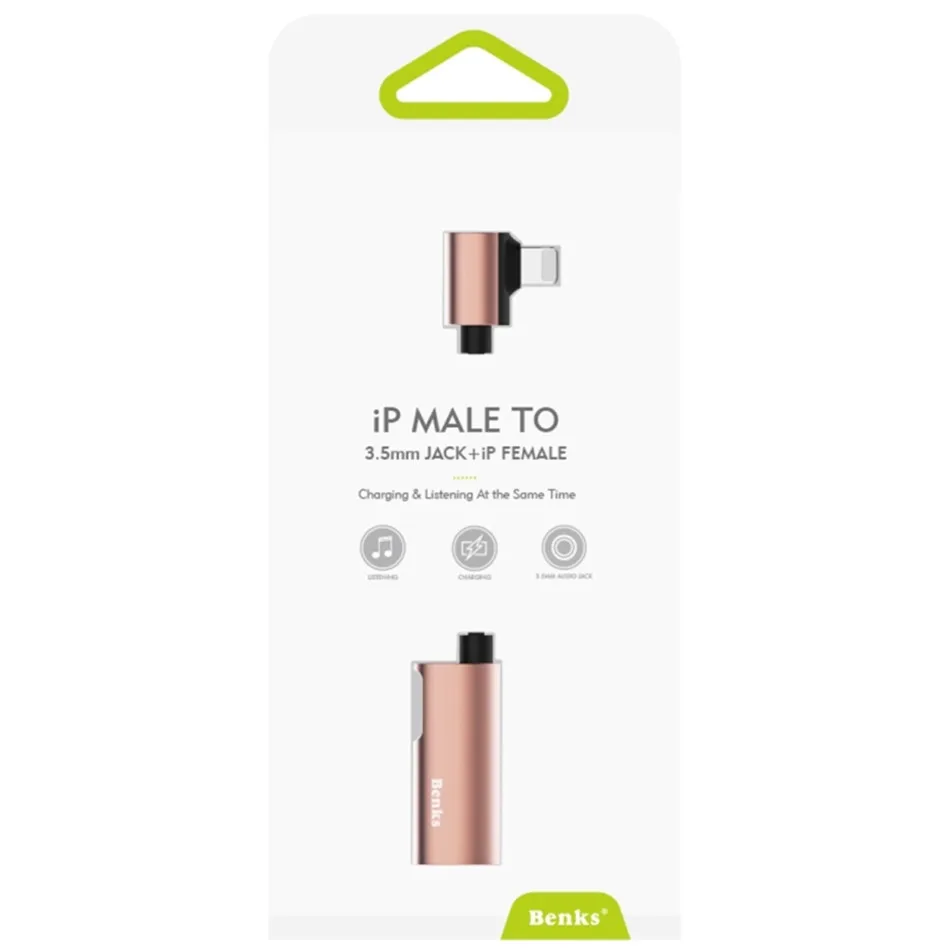 Benks Double Charging Lighting Hearphone Adapter 2 in 1 Fast Charge For Iphone Audio Adapter For iPhone X 7 8 Cable Converter (10)