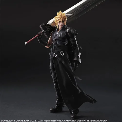 

PLAY ARTS 27cm Final Fantasy VII Cloud Strife Edition 2 Action Figure Model Toys toys for children anime figure