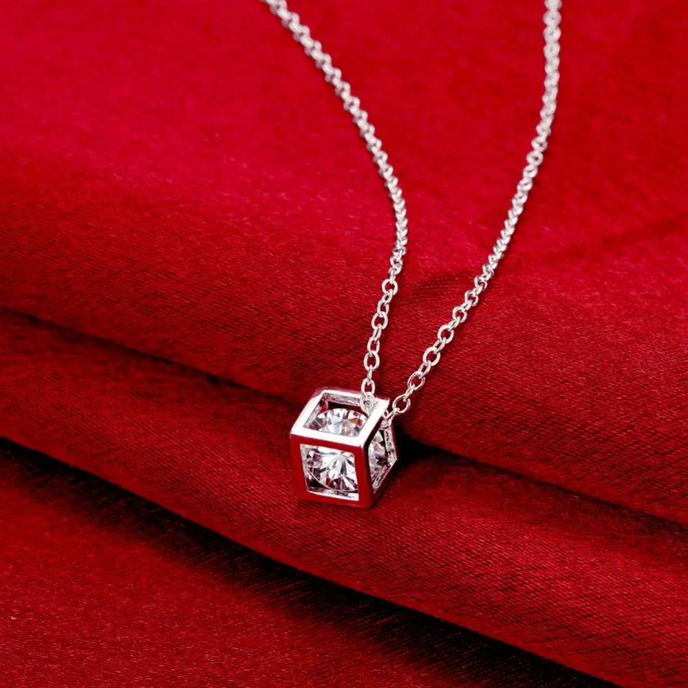 Simple-Style-Elegant-Women-Square-Shape-925-Sterling-Silver-Necklaces-New-Long-Cubic-Zirconia-Pendant-Fine (3)