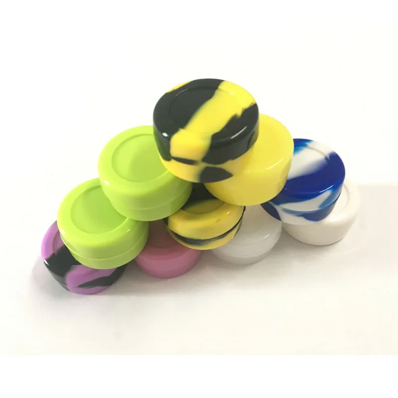 7 Ml New Slick Non Stick Silicone Rubber Jars Containers Round Wax