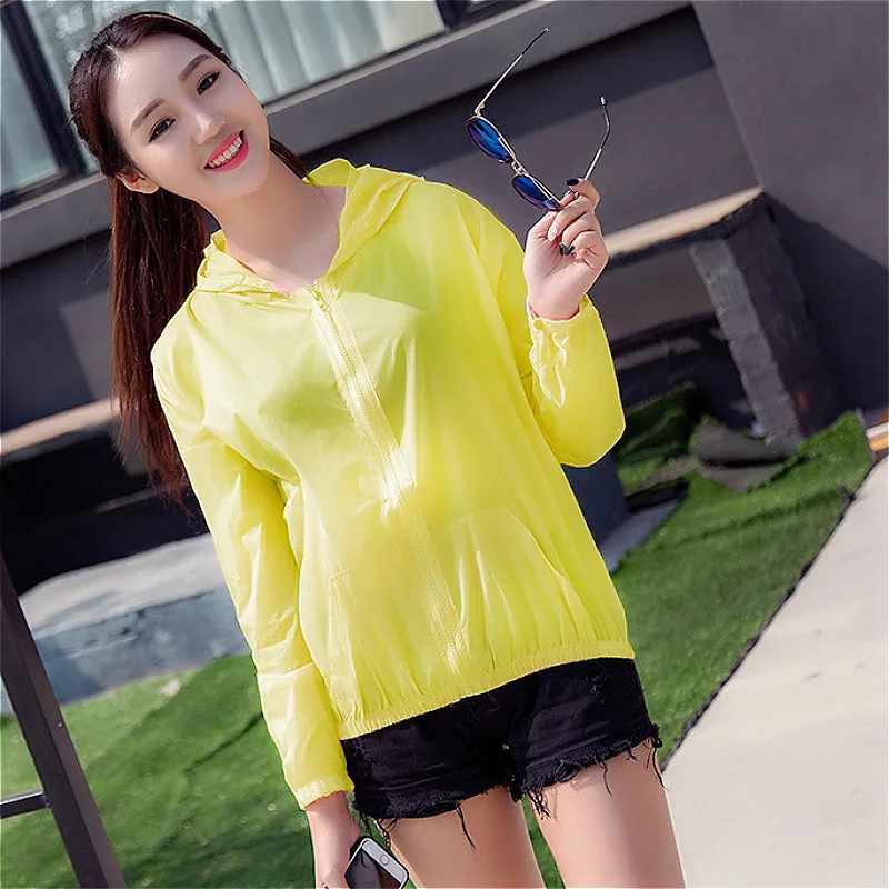 

31 Color Women Sports Running Sunscreen Jacket Thin Section Printing Wild Casual Slimming Anti-UV Hooded Baseball Uniform Jacket
