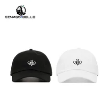 2 шт./компл. пчела бейсбол шляпа вышитые папа кепки сохранить пчелы, насекомые мёд Best друзья хорошая дружба любовник отношения расстояние