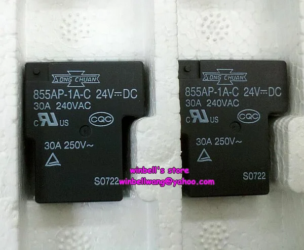 1x Relè 855AWP-1A-C-24VDC 24V 30A 4 Pin - Nuovo Di Zecca