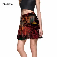 Qickitout Юбки для женщин Лидер продаж высокое качество модные, пикантные тонкий Для женщин Сумеречный лес тыквы смешно Юбки для женщин цифровой печати Юбки для женщин