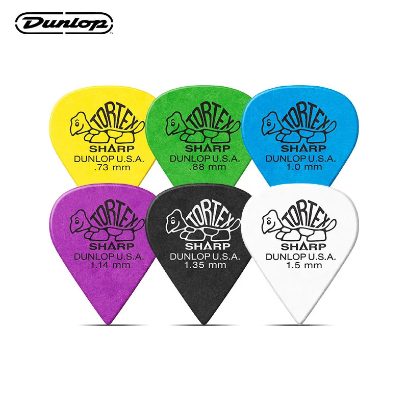 Dunlop гитарные медиаторы Tortex Sharp Plectrum бас акустические электрические аксессуары