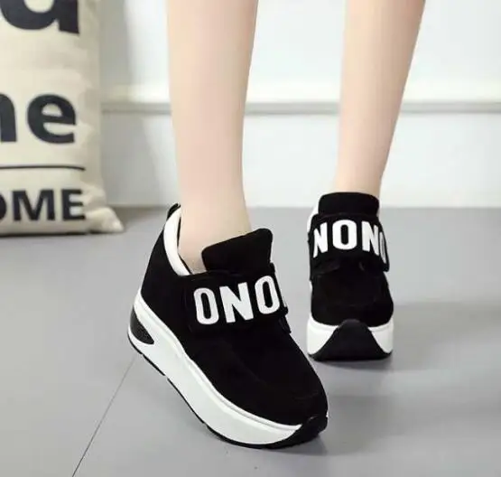 New Breathable Platform shoes Invisible heightening women's Travel shoes wedges casual sneakers Rocking shoes high heel shoes