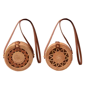 

Rattan Bags Handbags For Women 2019 Bali Bohemian Summer Beach Bag Woven Summer Beach Women Shoulder Crossbody Bags Dropshipping