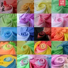 2 тона шифон Ткань постепенное градиент прозрачная шифоновая ткань деграде Цвет этап ткань