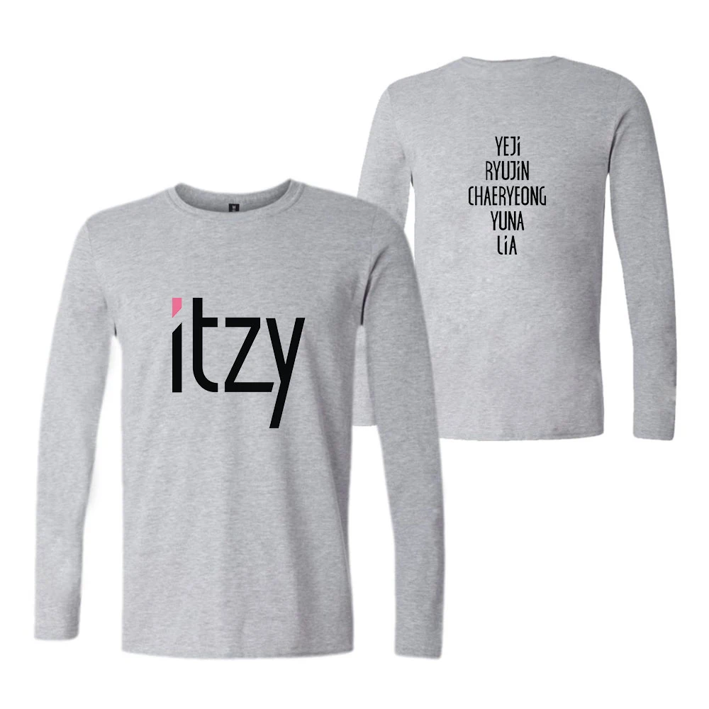 Kpop Mixnine Itzy ユウナ龍神 Chaeryeong Lia Yeji 韓国スタイル Tシャツ Tシャツヒップホップ Tシャツプリントトップ長袖トップス Tシャツ T Shirts Aliexpress