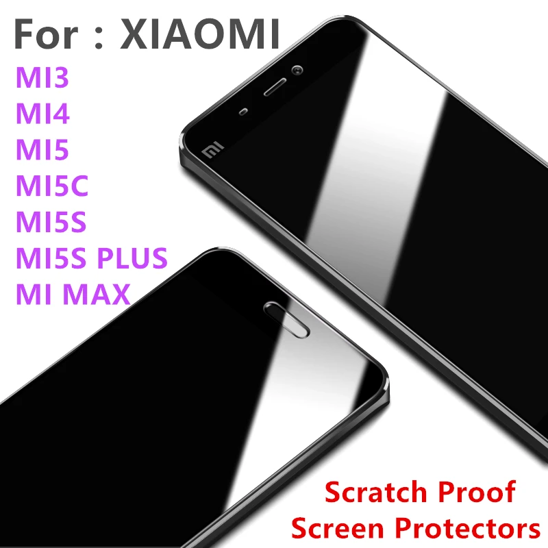 For XIAOMI Mi3 Mi4 Mi5 Screen Protector 9H 2.5D Tempered Glass Film Mi5C 5S 5SPLUS Scratch Proof HD Transparent | Мобильные телефоны