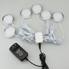 6 шт. DC 12 В Светодиодная лампа в шкаф 3 Вт диммируемая купольная лампа, теплый потолок/освещение крыши для кухни/счетчика/гардероба/выставочного зала