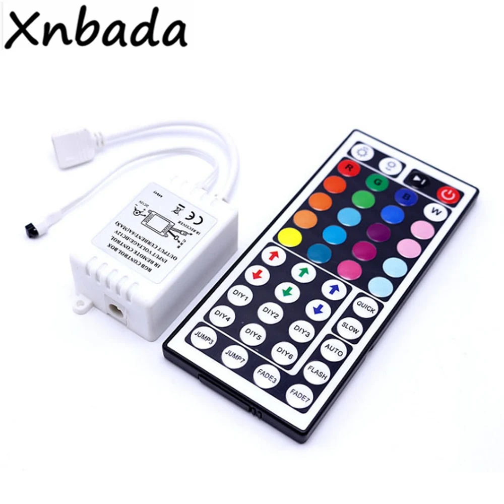 RGB-контроллер для светодиодных лент с 44 клавишами 12 В постоянного тока 6 А | Лампы и