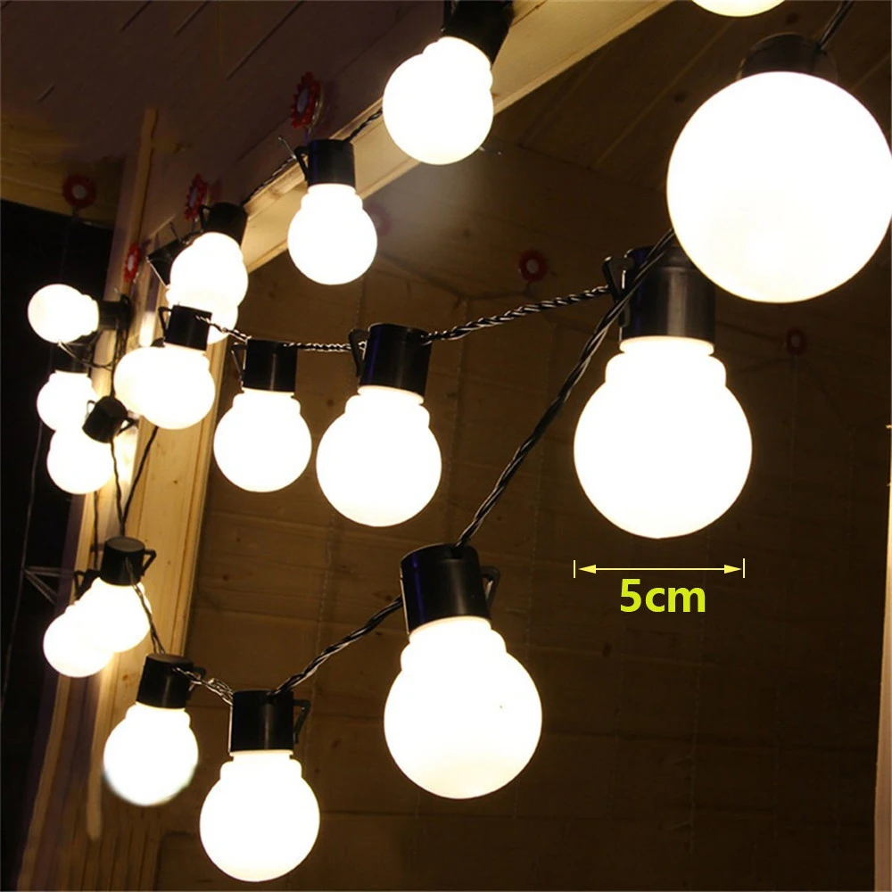 

5cm Led big ball 2.5 meters 10 leds battery light string outdoor Decorative Fairy lighting for Christmas trees,Patio.Party