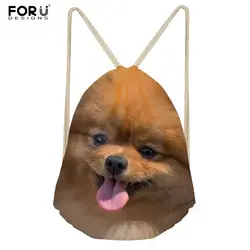 FORUDESIGNS/милые животные Pomeranians женские сумки Feminina рюкзак небольшой Туристическая сумка со шнурками спортивные Cinch Sackback обувь для девочек