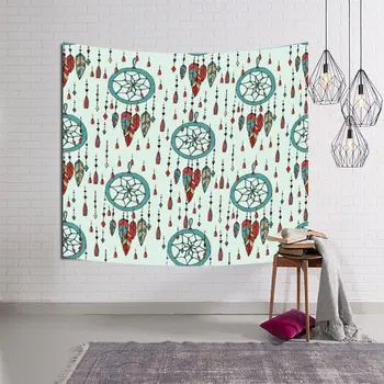 

Vintage Ethnic Style Canvas Feather Pendant Wall Hanging Blankets Bedspread Dorm Home Living Room Decorative Mantas Beach Towel