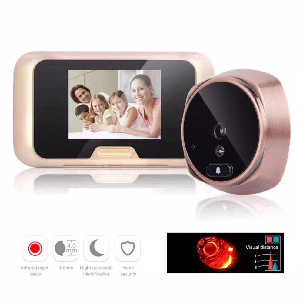 

3.0 Inch LCD Color Screen Doorbell Viewer Digital Door Peephole Viewer Camera Door Eye Video record 120 Degrees Night Vision