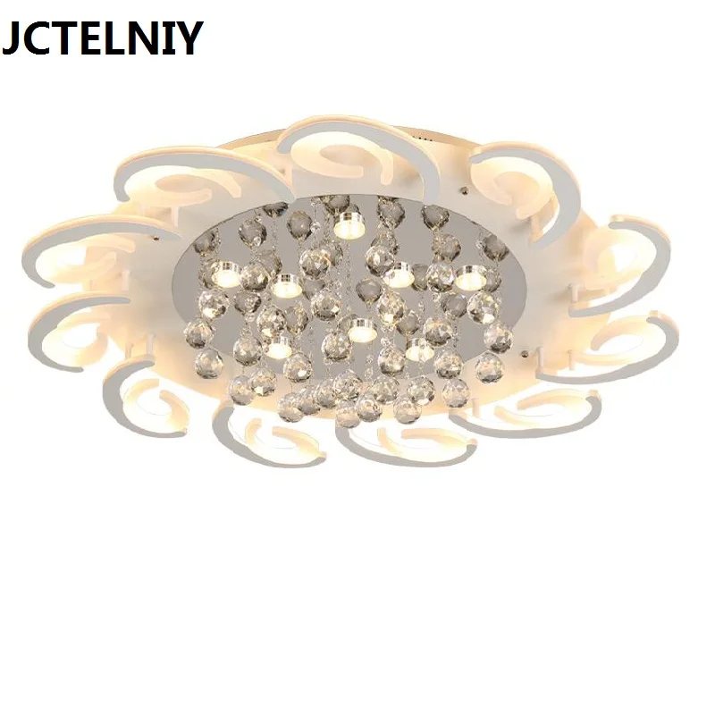 

Acrylic modern crystal suction lamp led creative living room lamp simple modern circular household lamp decoration bedroom lamp