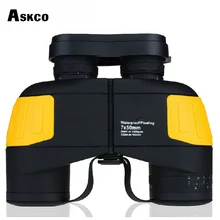 HD военный Профессиональный Мощный азотный водонепроницаемый плавающий бинокль навигационный широкоугольный телескоп с Дальномером
