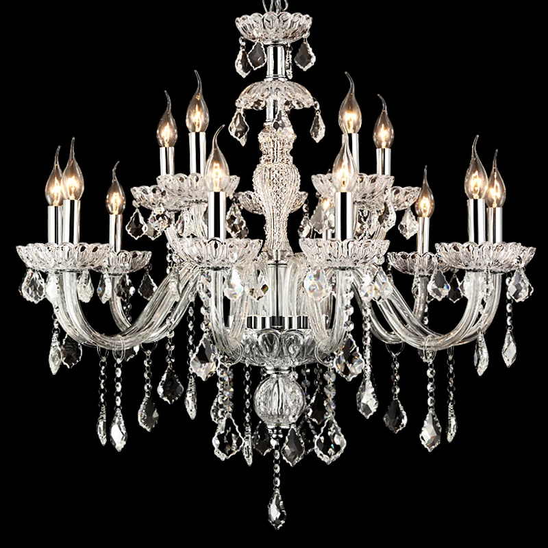 15 luzes bohemian candelabro de cristal sala de estar moderna lustres