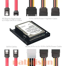 2X2,5 дюймов SSD до 3,5 дюймов внутренний монтажный комплект жесткого диска кронштейн(SATA кабели данных и кабели питания в комплекте