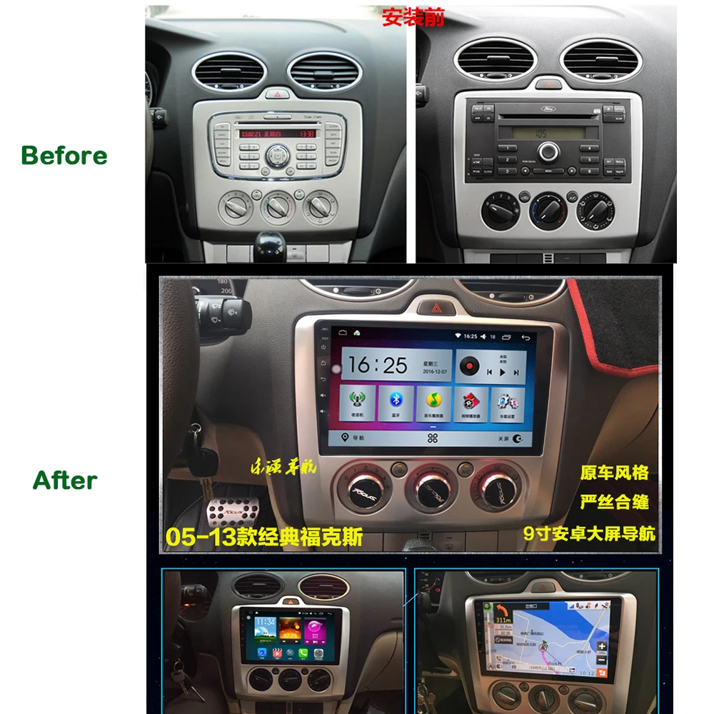 Clearance Aoluoya IPS 4GB RAM 32GB ROM Octa Core Android 8.0 CAR DVD Player Radio GPS Navigation For Ford Focus 2 2007 2008 2009 2010 2011 1