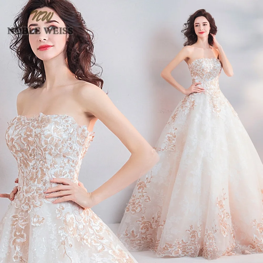 

ball gown wedding dresses sweetheart appliques floor length lace bridal gown bare back vestido casamento