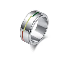 Большие размеры Многоцветный 8 мм мужские кольца из титановой стали, широкие кольца панк Anillos Эмалированные кольца мужские классические тяжелые стальные Anel BJZ117