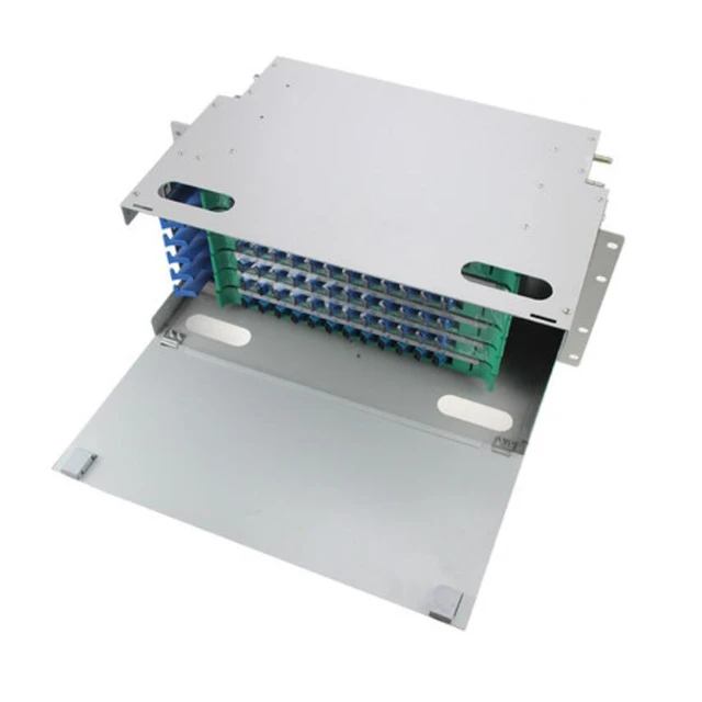 Panneau de brassage réseau 10 ports monté en rack ou mural de 19 pouces  (pour fibre optique Fc