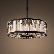 Modern Vintage Crystal Chandelier Lighting Pendant Hanging Light Ceiling Mounted Chandeliers Lamp for Home Hotel Villa Decor