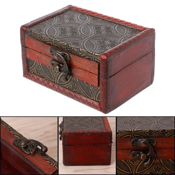 

Best Quality Vintage Wooden Sqaure Jewelry Storage Box Trinket Organizer Handmade Case