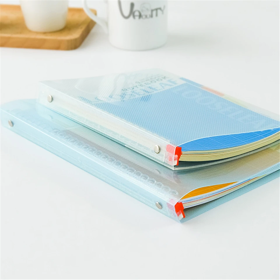 B5 A5 Binder 26 Holes Translucent PVC Spiral Loose Leaf Refill Notebook Sheet Shell Office School Supplies Concise Planner Cover