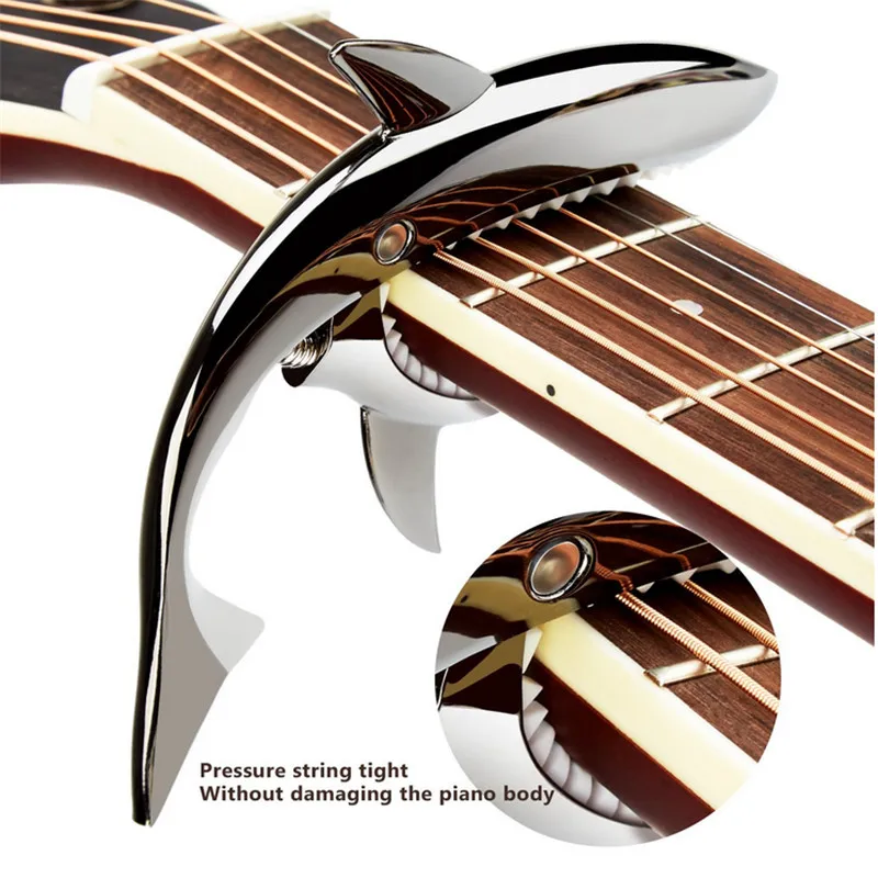 Shark Zinc Alloy Spring Guitar Capo for Acoustic and Electric Guitar