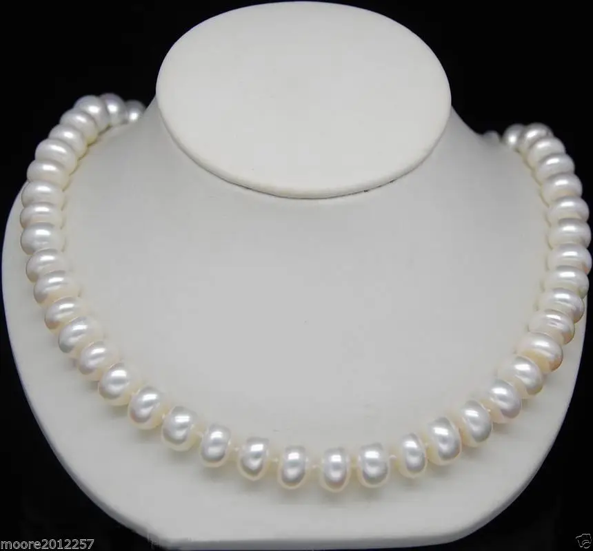 

Free Shipping >> 18" Rare Natural 11-12mm AAA white pearl necklaces