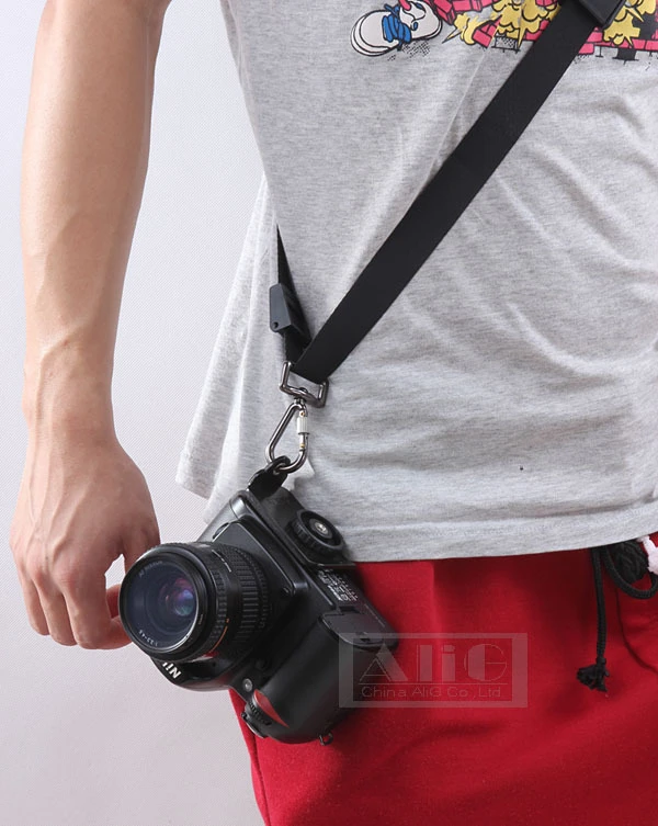 element kanker Interpunctie Black Dslr Camera Sling Quick Rapid Shoulder Neck Strap With Quick Release  Plate + Connection Hook For Canon Nikon Sony - Camera Strap - AliExpress