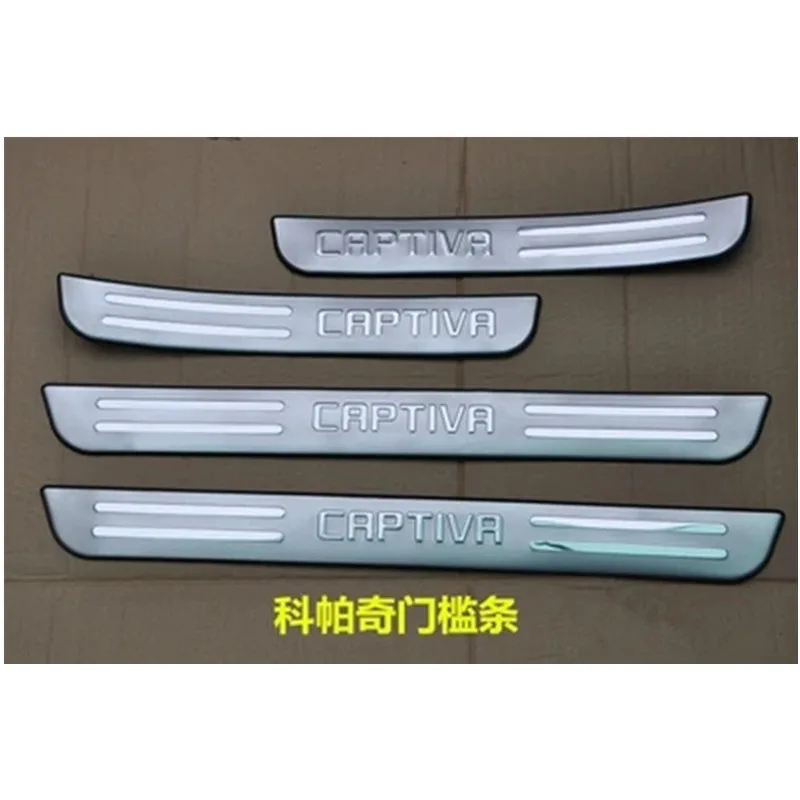 

4pcs Car accessories stainless steel scuff plate door sill For Chevrolet Captiva 2008-2018