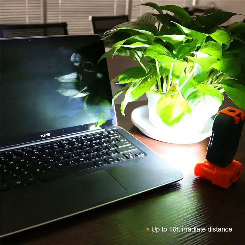LED Work Light 200 LM Multi-use COB Flashlight Magnetic Base Hanging Hook mini led flashlight nitecore AAA battery #4S7  (6)