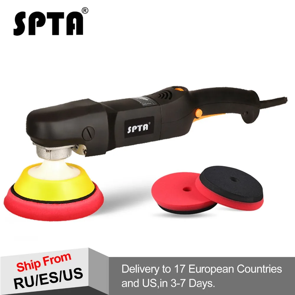

SPTA 5 Inch 125mm Rotary Polisher Car Polisher Electric Polisher Ro Polisher & Polishing Pads Set For Auto Buffing And Polishing