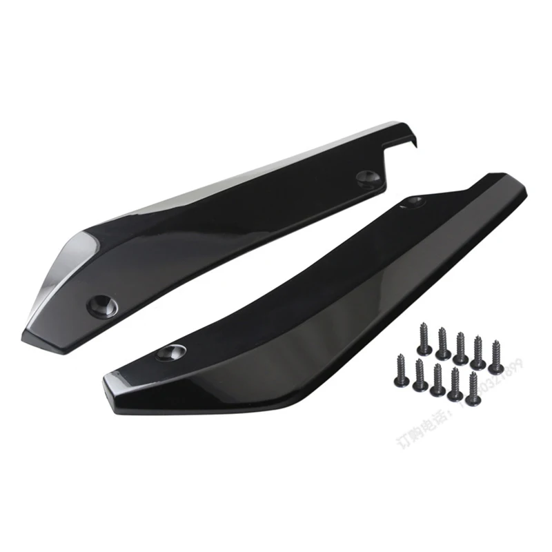 

Car Universal Rear Bumper Spoiler Canards Diffuser Car Side Fin Scratch Protector Black Rear Lip Wrap Angle Splitters