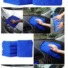 20 шт./партия Необычные 30x30 см синие мягкие впитывающие моющиеся полотенца для автомобиля авто Уход полотенца для чистки из микрофибры