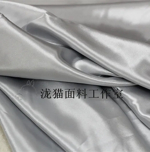 Silver Gray Backdrop Fabric 1meter Wedding Decoration Soft Satin Fabric For Sewing Imitate Silk Material Satin Cloth Width 1 5m Fabric Military Fabric Widthfabric Panel Wall Art Aliexpress